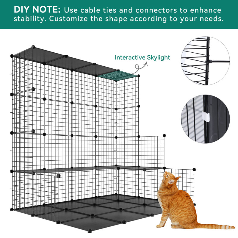 Wire storage fashion cubes cat enclosure